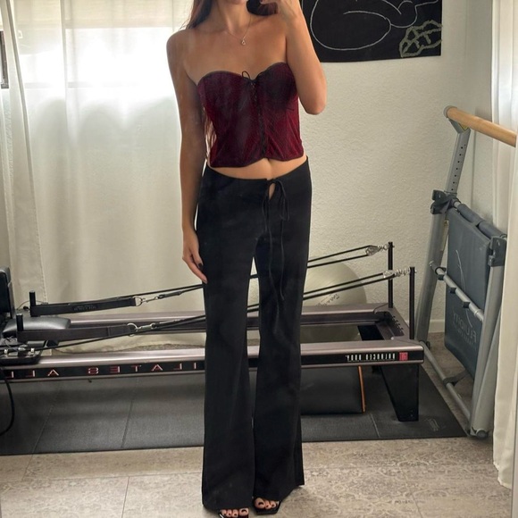 Black Boot Cut Pants - Picture 2 of 10